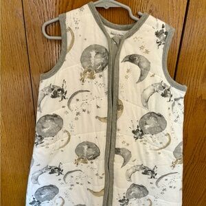 Burt's Bees Baby Cream and Gray Moon Sleep Sack